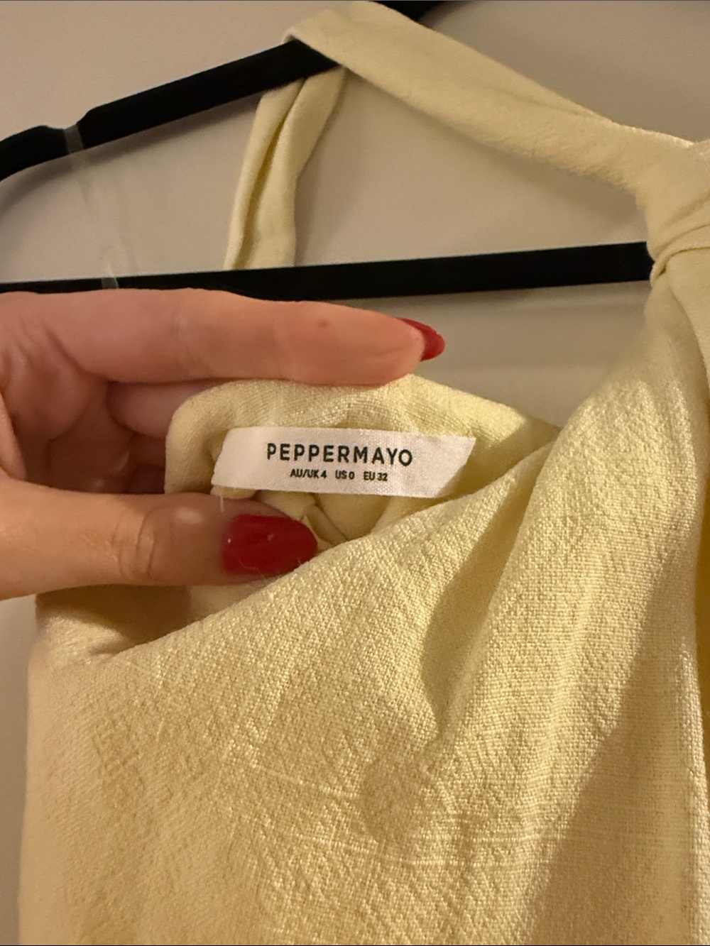 Peppermayo Pale Yellow Halter Top - Picture 3 of 3